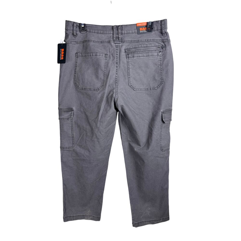 BASS OUTDOOR Women's High-Rise Canvas Cargo Pants FORGED IRON NWT SIZE  10 - Picture 5 of 10